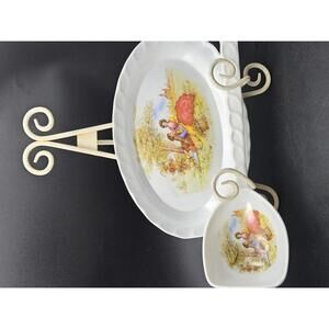 Vintage Fragonard Love Story Spoon Rest Set Bridgerton Regencycore 1970s